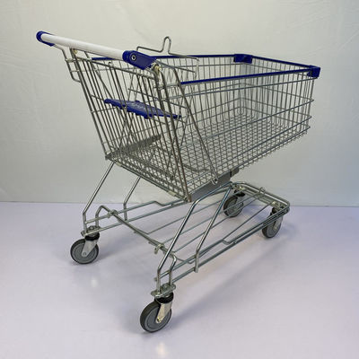 شراء 180L TPR عجلات بقالة عربة التسوق على الطراز الآسيوي سوبر ماركت عربة التسوق المعدنية online manufacture