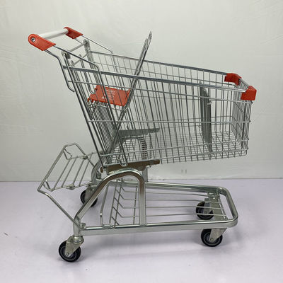 شراء 125L سوبر ماركت البقالة الألمانية عربة التسوق الصلب مع رف البيرة المعدنية online manufacture