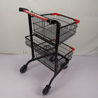 Customizable Portable Grocery Store Cart 60Kgs Loading Capacity Shopping Trolley Cart