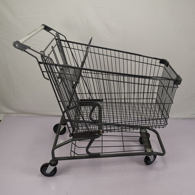 شراء عربة تسوق معدنية رمادية سعة 150 لترًا بمسحوق طلاء الزنك online manufacture