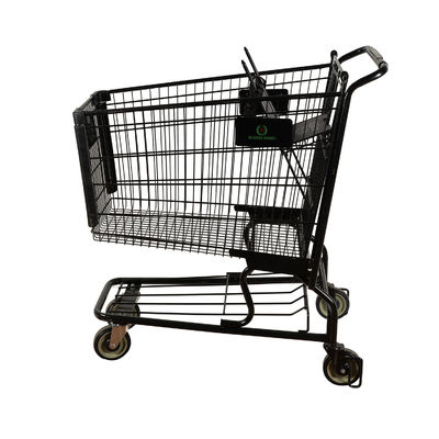 شراء سعة كبيرة للغاية جميع عربة التسوق المعدنية السوداء 110 كلغ مع شعار الإعلان online manufacture