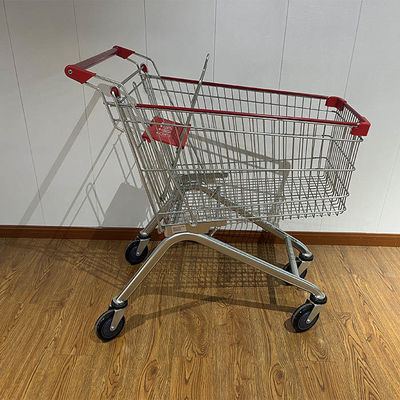 شراء 125L European Style Metal Supermarket Shopping Carts Trolley with Custom Logo Printing تصنيع عبر الإنترنت