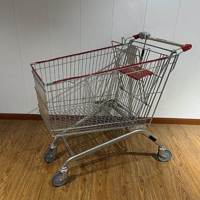 شراء 240L European Style Shopping Trolley with CE Certification Metal Supermarket Carts تصنيع عبر الإنترنت