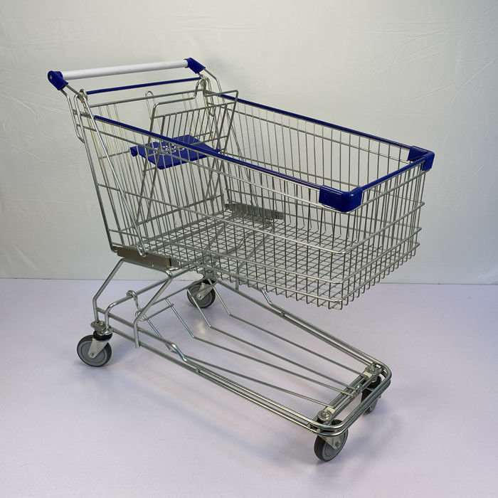 180L High Capacity Q195 Steel Metal Shopping Trolley Asian Type