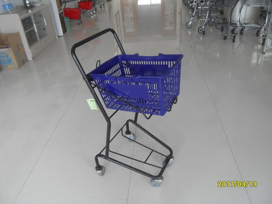 الصين متجر صغير 4 عجلة سلة التسوق، شعار سلة التسوق مع عجلات مصنع
